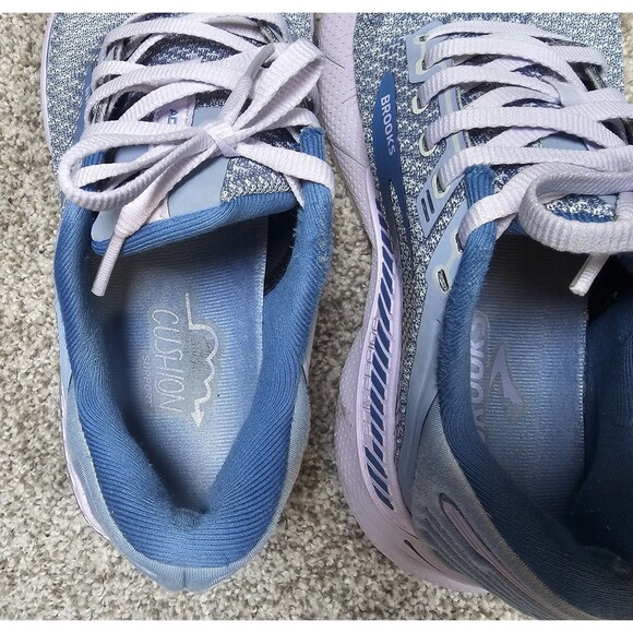 Brooks Ladies 9B Adrenaline GTS 22 Blue Purple/Lilac Running Shoes Gym Sneakers - Picture 10 of 16
